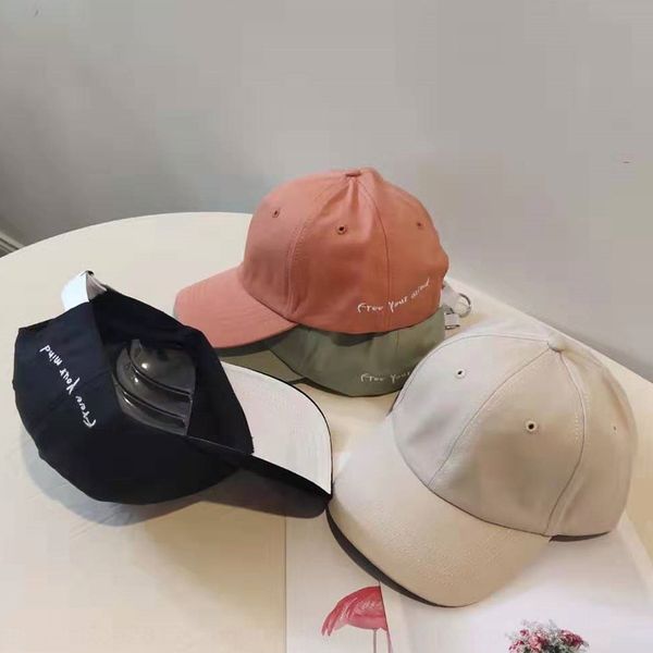 

xcum2 korean contrast color soft embroidery simple long band sunscreen baseball baseball cap men' and women' summer sunscreen ha, Blue;gray