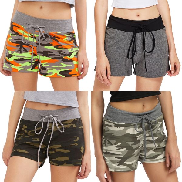 

causal women loose high waisted button pockets shorts summer elastic wide leg short spodenki damskie pantalones cortos mujer 1##8021, White;black