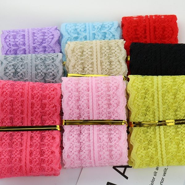 

handmade diy diy lace hollowed-out ribbon 45mm non-elastic dual-purpose lace hair accessories handmade accessory materials, Silver