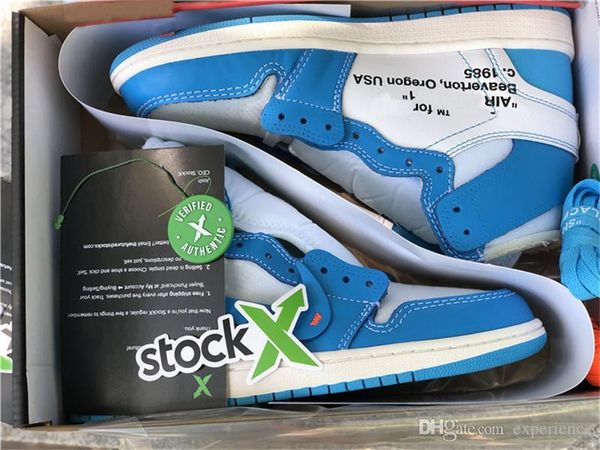 

2020 off authentic air unc 1 power blue white chicago red 1s canary yellow retro mens basketball shoes sneakers with original box aq0818-148