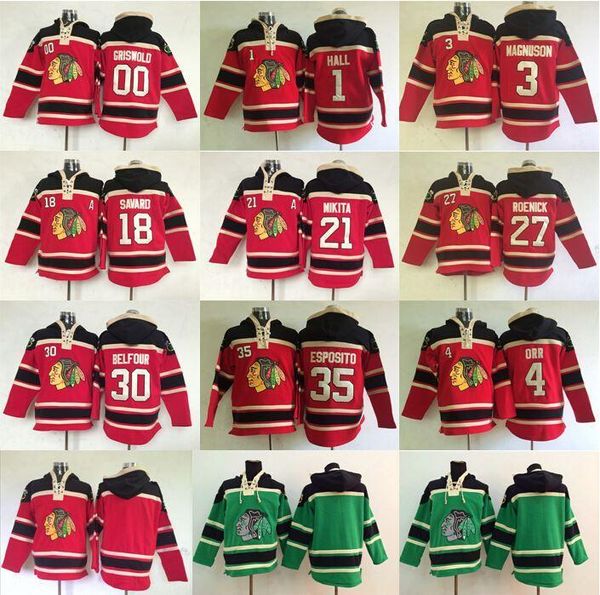 

2016 new, 35 tony esposito hoody hockey chicago blackhawks brandon saad hoodie 27 jeremy roenick 1 glean hall 3 keith magnuson sweatsh, Black;red