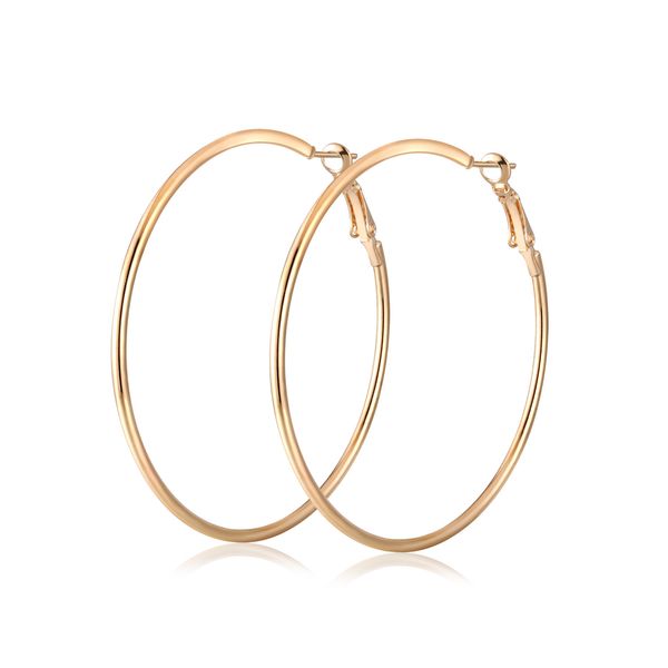 

jewelry personalized gold silver ear rings exaggerated female simple round earrings red earrings new netw, Golden;silver
