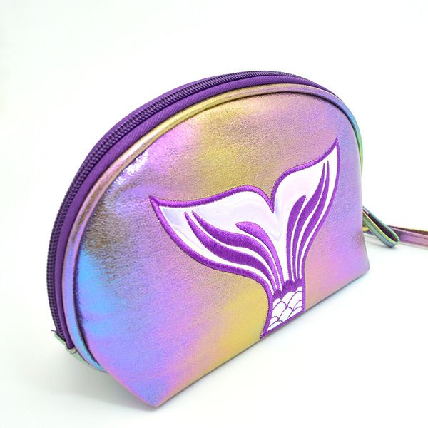 

shn laser cartoon mermaid makeup bag women cosmetic bag zipper make-up pouch travel toiletry organizer beauty case