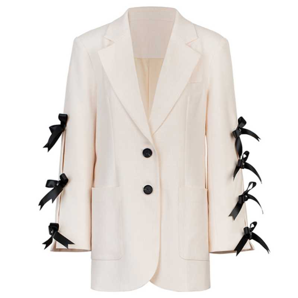 

women's suits & blazers 2021 autumn fashion long-sleeved blazer women notched sweet lady ladies office suit jacket, White;black