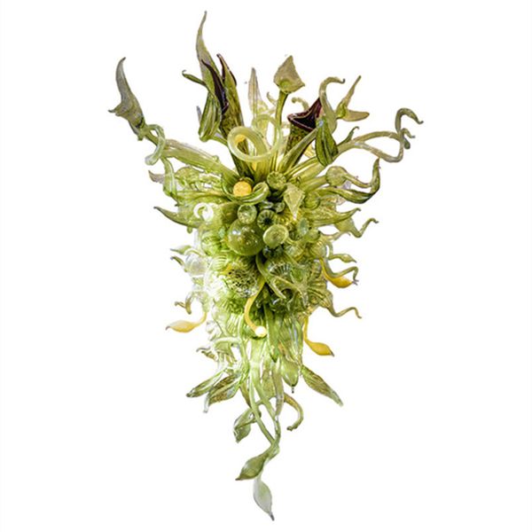 

modern chandelier lighting green color blooming flower led chandeliers murano glass chandelier bedroom house decoration light fixtures