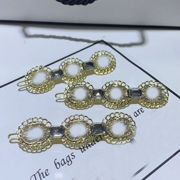 

2020 new classic fashion alloy crystal frog clip c hair pin collection design item luxury hair accessories party gift for souvenirs 3pcs/lot, Golden;silver