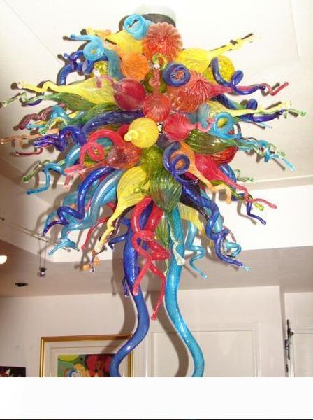 

ac led bulbs 110v 240v elegant art lighting hanging led blown glass amber chandeliers