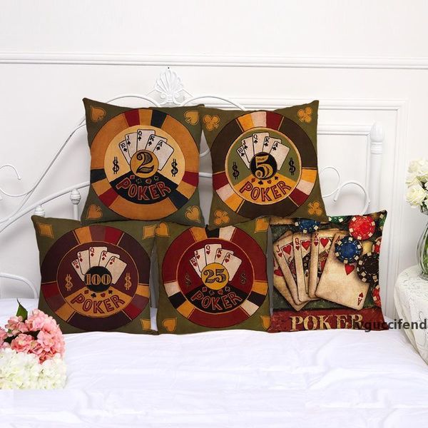 

poker straight flush pillow case animal pillowcover cotton linen ethnic car pillow cover bedroom sofa throw cushion pillow case dropship