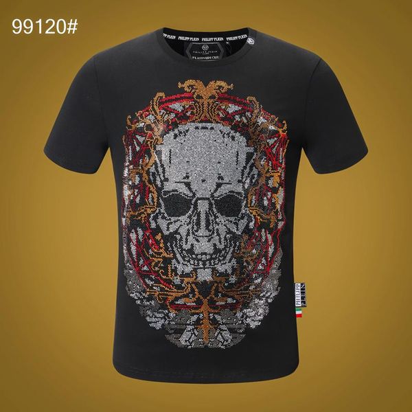 

20ss women mens designer t shirts luxury phillip plain t shirt summer homme off black white skull superme tee bag tracksuits 12, White;black