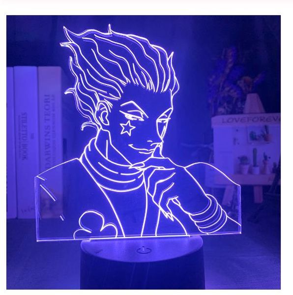 

kids night light gift led touch sensor colorful bedroom nightlight anime hunter x hunter decor light cool 3d lamp hisoka gadgets