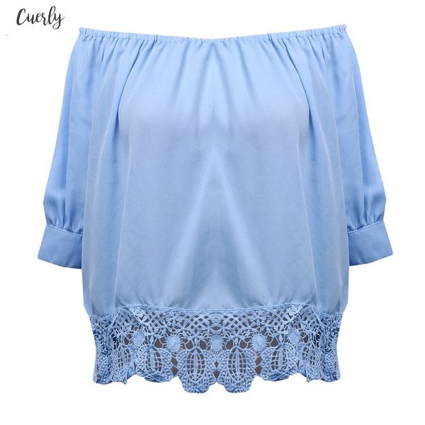 

fashion women ladies lace off shoulder blouse casual blouses summer female shirts blusas camisas mujer, White