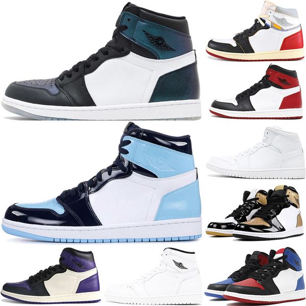 

1s 2019 basketball shoes 1 phantom shadow unc union gold black bred toe mens athletic sports illustrated sneakers 7-12