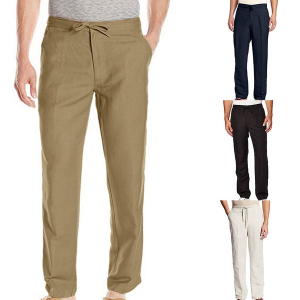 

cotton joggers men solid men's pants 2020 summer fitness casual ankle-length mens trousers streetwear slim male pants, Black