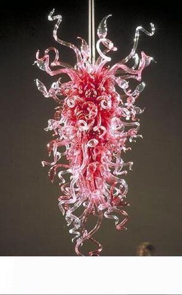 

ac led bulbs 110v 240v high ceiling lamp home pink modern blown glass chandelier