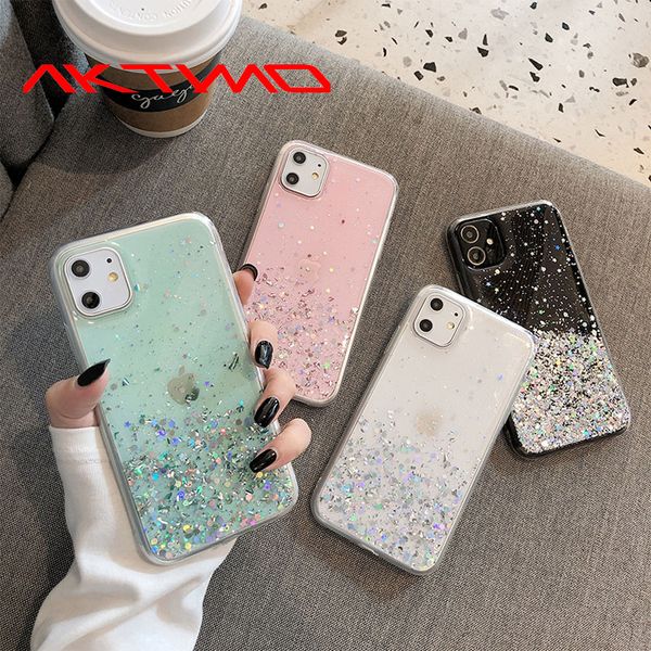 

fashion bling glitter star soft silicone clear cover for iphone 11 pro max xr x xs max 8 7 6 6s plus 8plus case protector coque