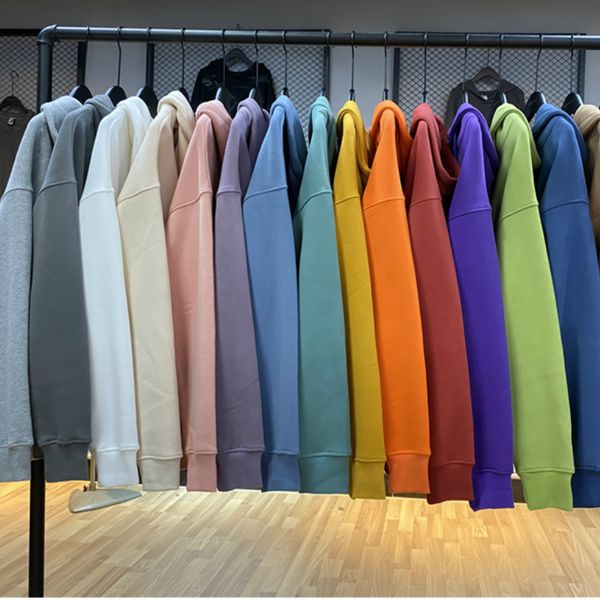 

hip hop fleece warm everyday hoodies autumn winter relaxed-fit pullover fifteen colors, Black