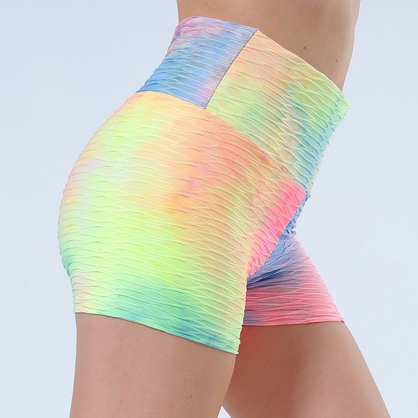 

gradient sports shorts plus size yoga shorts workout fitness sports tights push up gym pants athletic sportswear, White;red