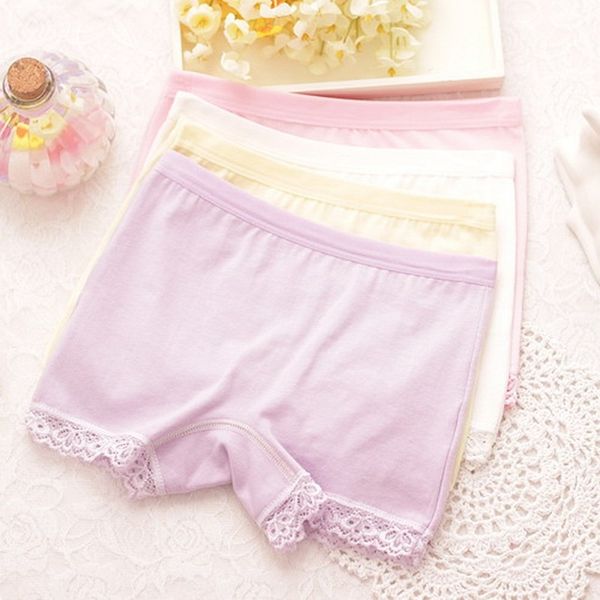 

чистый хлопок детей белье кружево белье брюки безопасности безопасности брюки девушки сплошной цвет боксеров конфеты цвет, Camo