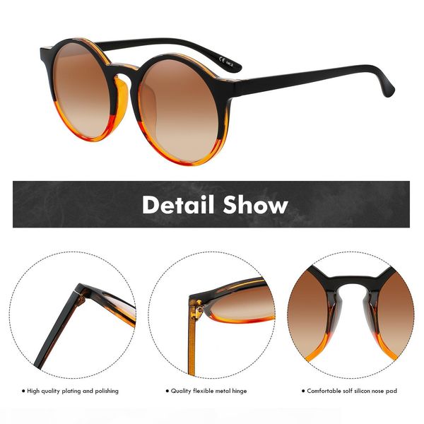 

oversized round sunglasses women brand designer sunglases woman sun glasses fashion summer gafas feminino oculos de sol t200615, White;black