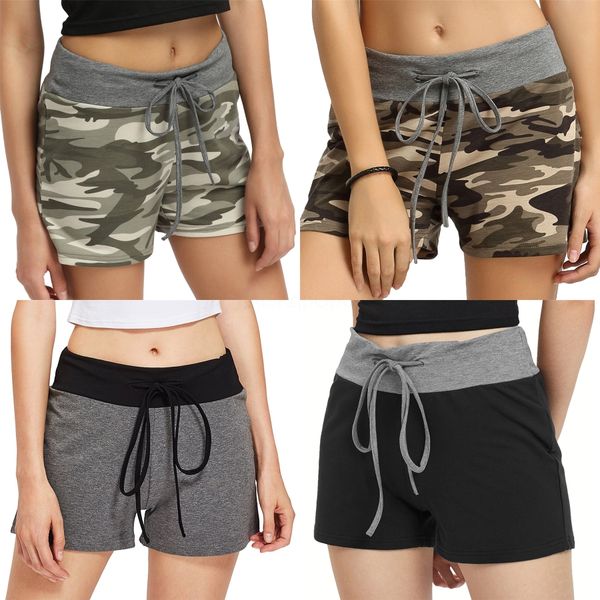 

summer new print loose snake women shorts drawstring high waist casual leopard women beach short pants#8471, White;black