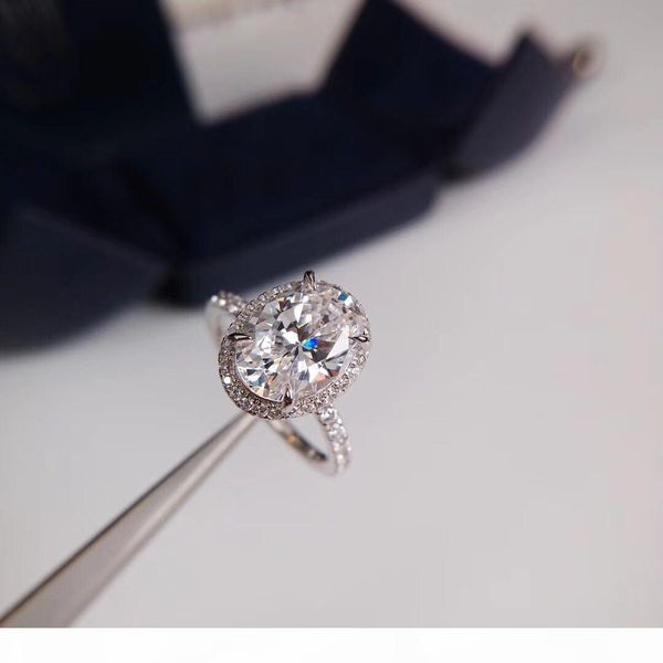 

m 925 sterling silver have stamps love diamond rings bague for women party wedding engagement set jewelry lovers gift with box, Golden;silver