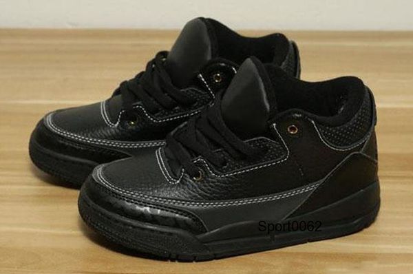 

3 platinum cap and gown gym red black stingray midnight navy bred shoes 3s boy girl kids basketball sneaker shoes