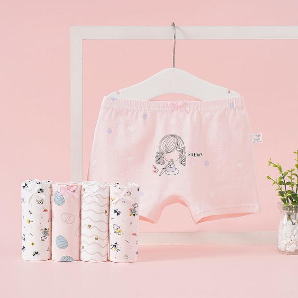 

3-12 year old cartoon girl cotton boxer children's underpants and underwear cotton baby underwear, Camo
