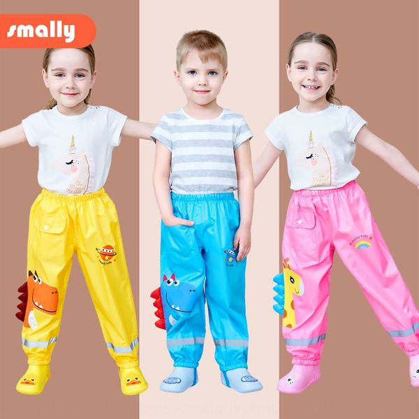 

waterproof boys' and girls gear ' baby pants rain pants children's kindergarten children's thickened rain gear, Black