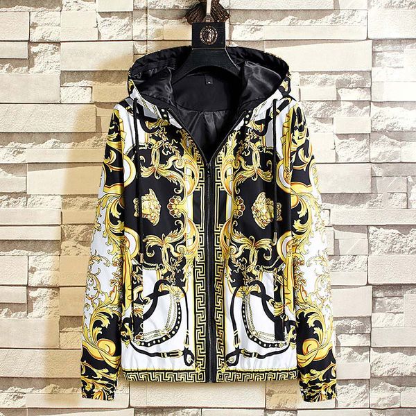 

luxurious mens stylist jacket outerwear men women jackets fashion mens stylist winter coats size m-xxl, Black;brown