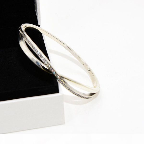 

wholesale- personality cross cz diamond bracelet luxury designer jewelry for pandora 925 sterling silver with box ladies bracelet, Black