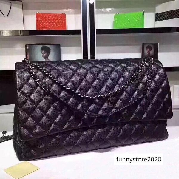 

aaaa quality women travel big shoulder lattice quilted jumbo boy bags designer handbags brand chain bag leather purses s