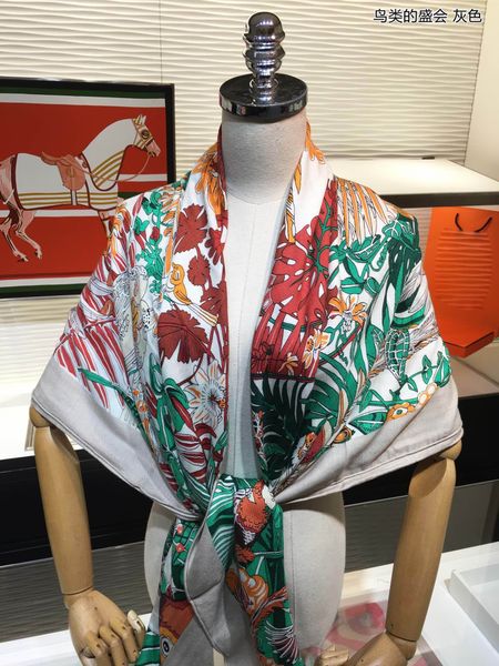 

inlaid checkered scarf designer scarf bucket hat hats baseball cap women luxury designer scarves silk designer head scarf, Blue;gray