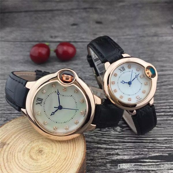 

new casual fashion multi-color mens womens daily watch quartz green leather lovers gold dial female designe couples watches free, Slivery;brown