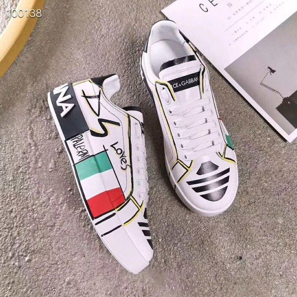 

2020u high-end custom men's and women's classic graffiti daily low-casual sports shoes, fashionable wild trend couple party sh, Black