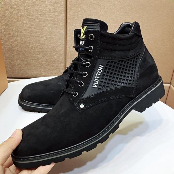 

fashion sneakers mens shoes boots chaussures pour hommes breathable mens shoes fashion type oberkampf ankle boot zapatos de hombre sale, Black