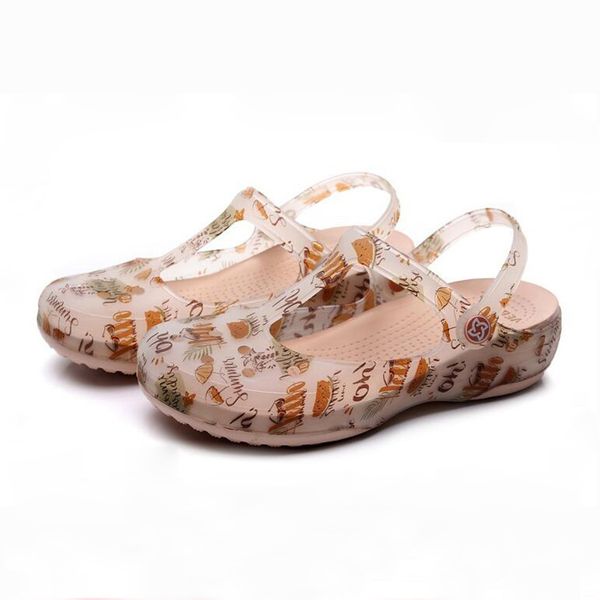 

summer shoes woman non-slip women flat beach sandals rubber female eva sandalias ladies hole shoes shoe sandle, Black