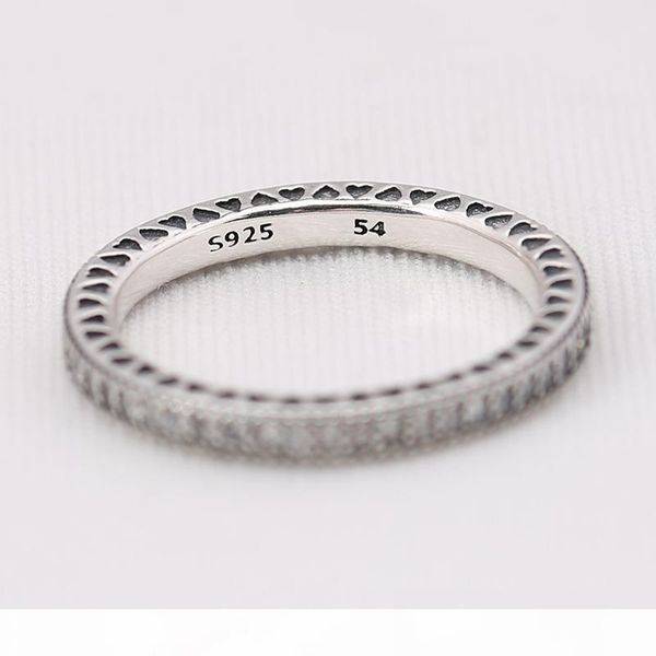 

r real silver womens diamond ring with original box fit pandora style charm 925 sterling silver ring valentine 's day gift