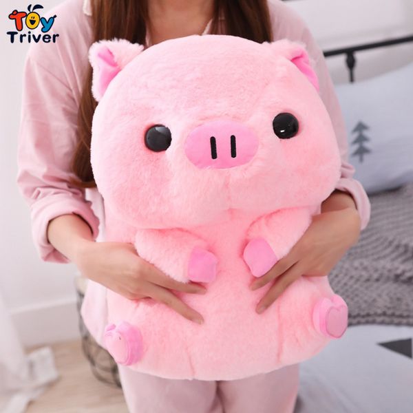 

kawaii pink pig plush toy triver stuffed animals doll baby kids boy girl children toys stuffing birthday gift home decoration y200723