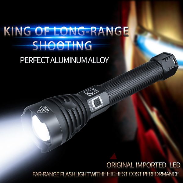 

flashlights torches 300000l lumens xhp90.2 the most powerful led usb rechargeable xhp90 torch 18650 26650 tactical