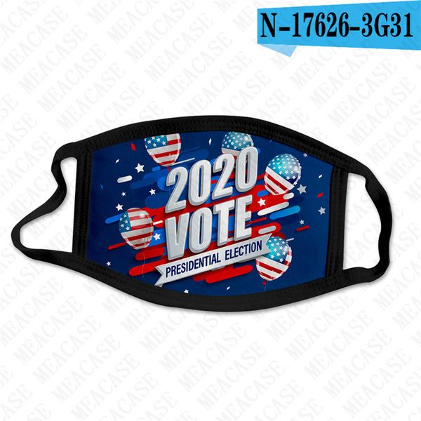 

сша президентские выборы-2020 двухслойные маски для лица дональда трампа моющийся маски взрослые дети дышащий рот-муфельной многоразовые мас, Blue
