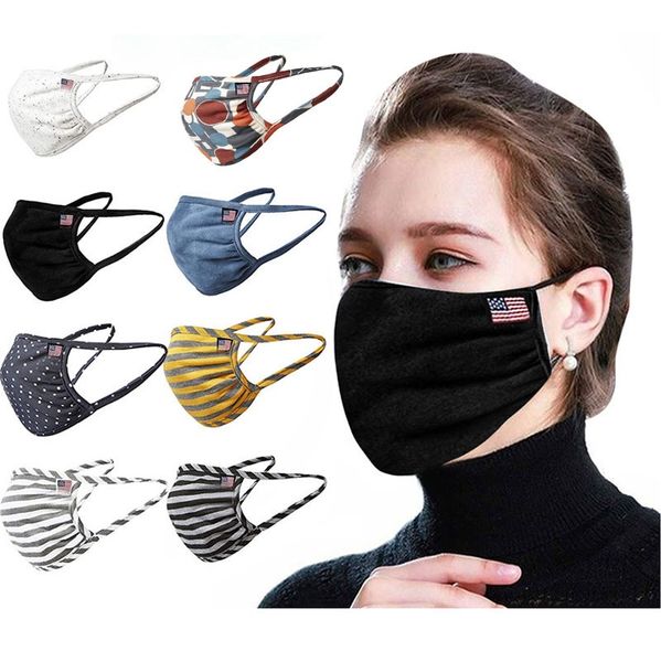 

fashion face masks pure cotton summer thin section breathable dustproof breathable cotton masks washable xd23724
