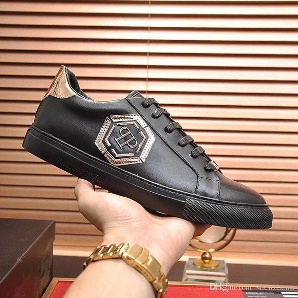 

new mens shoes sneakers casual fashion breathable lo -sneakers hexagon luxury herrenschuhe mens shoes fashion with box zapatos de hombre, Black