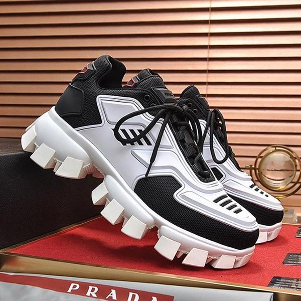 

new arrival mens shoes fashion classic sports shoes cloudbust thunder knit sneakers luxury lace -up casual men shoes chaussures pour hommes, Black