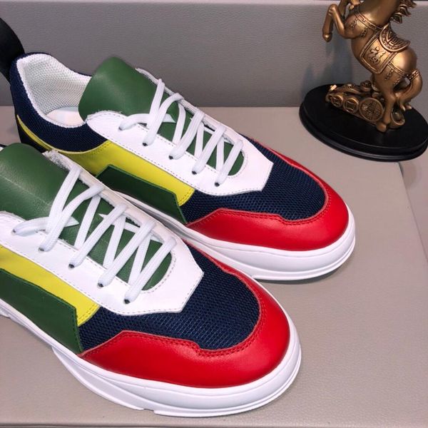 

2019u limited edition men's thick-soled shoes, trend color matching sports shoes, fashion low-shoes, original box packaging: 38-44, Black