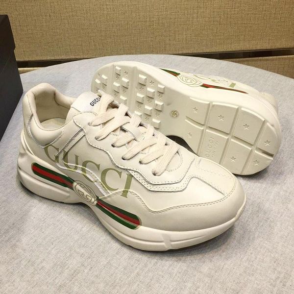 

2020 womens shoes sneakers casual womens shoes big size comfortable luxury rhyton sneaker fashion type lady shoes casual design, Black