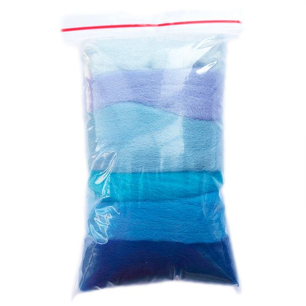 

30g gradient wool felt tool fiber material needle craft felting starter roving diy spinning needlework sewing accessories