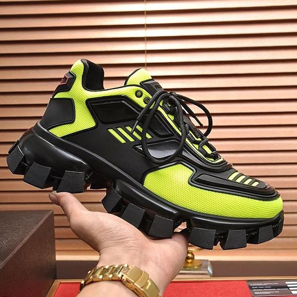 

new new arrival mens shoes outdoor walking shoes cloudbust thunder knit sneakers sports plus size low men shoes scarpe da uomo di lusso, Black
