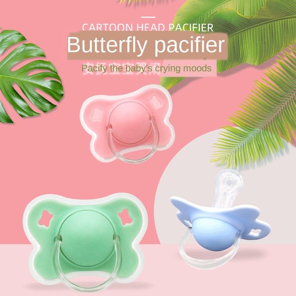 

детские жидкого силикона соска спального типа комфорт пищевой силиконовый сосок соска пустышку ребенок плоской голова бабочка прикус