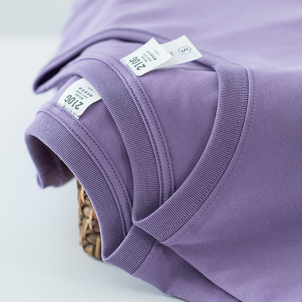 

32 pieces of purple t-shirt breathable comfortable ice silk cotton basic short sleeve women's t-shirt couple internet celebrity, White
