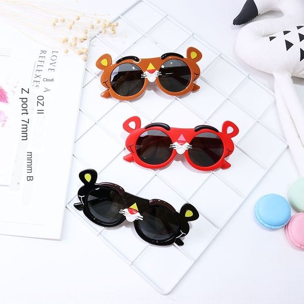 

soevy baby silicone children's sun little tiger sunglasses silicone sun glasses personalized cartoon polarized season uv-proof tr90 bab, Blue